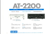 AKAI AT-2200 STEREO TUNER OPERATOR'S MANUAL INC CONN DIAGS 5 PAGES ENG FRANC DEUT