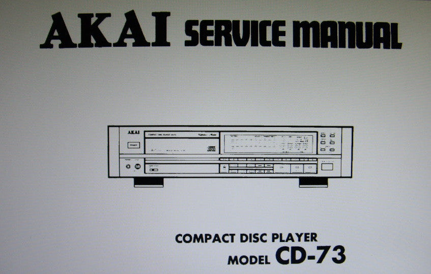 AKAI CD-93 CD PLAYER SERVICE MANUAL INC BLK DIAGS SCHEM DIAG PCBS AND PARTS LIST 40 PAGES ENG