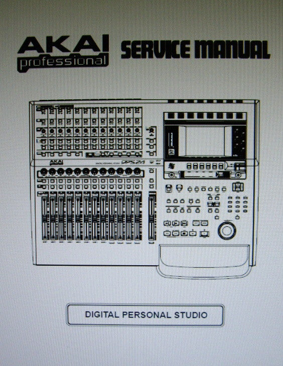 AKAI DPS24 DIGITAL PERSONAL STUDIO SERVICE MANUAL INC DISASSEMBLY EXPLODED VIEWS AND PARTS LIST 29 PAGES ENG