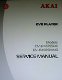 AKAI DV-P4575SDK DV-P4585MMD DVD PLAYER SERVICE MANUAL INC TRSHOOT GUIDE BLK DIAGS PINOUT DIAG WIRING DIAG SCHEMS PCBS AND PARTS LIST 50 PAGES ENG