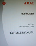 AKAI DV-P4765KDSM DVD PLAYER SERVICE MANUAL SCHEMATIC DIAGRAMS 10 PAGES ENG