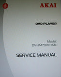 AKAI DV-P4797KDMC DVD PLAYER SERVICE MANUAL INC TRSHOOT GUIDE BLK DIAG SCHEMS PCBS AND PARTS LIST 51 PAGES ENG