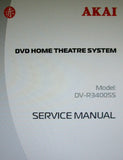 AKAI DV-R3400SS DVD HOME THEATRE SYSTEM SERVICE MANUAL INC BLK DIAGS WIRING DIAGS SCHEMS PCBS AND PARTS LIST 51 PAGES ENG
