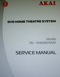 AKAI DV-R4030VSMK DVD HOME THEATRE SYSTEM SERVICE MANUAL SCHEMATIC DIAGRAMS 8 PAGES ENG