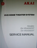 AKAI DV-R5400DST DV-R5500DST DVD HOME THEATER SYSTEM SERVICE MANUAL SCHEMATIC DIAGRAMS AND PCBS 8 PAGES ENG