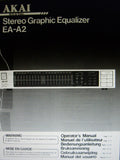 AKAI EA-A2 STEREO GRAPHIC EQUALIZER OPERATOR'S MANUAL INC CONN DIAGS AND TRSHOOT GUIDE 19 PAGES ENG FRANC DEUT MULTI