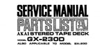 AKAI GX-230 GX-230D REEL TO REEL STEREO TAPE DECK SERVICE MANUAL INC SCHEMS PCBS AND PARTS LIST 54 PAGES ENG