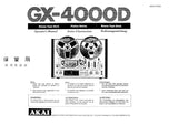 AKAI GX-4000D REEL TO REEL STEREO TAPE DECK OPERATOR'S MANUAL INC CONN DIAG 18 PAGES ENG FRANC DEUT