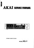 AKAI HX-1 STEREO CASSETTE TAPE DECK SERVICE MANUAL INC BLK DIAGS SCHEMS PCBS AND PARTS LIST 28 PAGES ENG