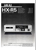 AKAI HX-R5 STEREO CASSETTE TAPE DECK OPERATOR'S MANUAL INC CONN DIAGS AND TRSHOOT GUIDE 24 PAGES ENG FRANC