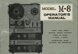 AKAI M-8 REEL TO REEL 4 TRACK STEREO TAPE RECORDER OPERATOR'S MANUAL INC CONN DIAGS AND TRSHOOT GUIDE 36 PAGES ENG