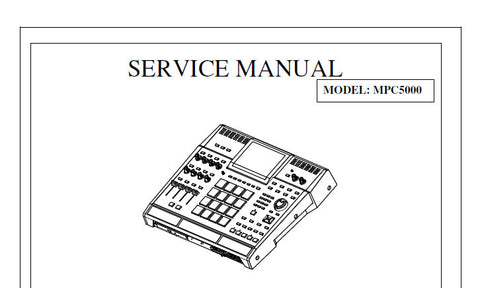 AKAI MPC5000 MUSIC PRODUCTION CENTER SERVICE MANUAL INC BLK DIAGS WIRING DIAG SCHEMS PCBS AND PARTS LIST 50 PAGES ENG