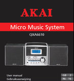 AKAI QXA6610 MICRO MUSIC SYSTEM GEBRUIKSAANWIJZING MIT PROBLEMMEN OPLOSSEN 15 PAGES NL