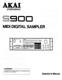 AKAI S900 MIDI DIGITAL SAMPLER OPERATOR'S MANUAL INC CONN DIAGS 28 PAGES ENG