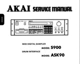 AKAI S900 MIDI DIGITAL SAMPLER SERVICE MANUAL INC BLK DIAGS SCHEM DIAGS PCB'S AND PARTS LIST 43 PAGES ENG