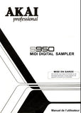 AKAI S950 MIDI DIGITAL SAMPLER MANUEL DE L'UTISATEUR AVEC CONNEXION 110 PAGES FRANC