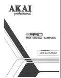 AKAI S950 MIDI DIGITAL SAMPLER OPERATOR'S MANUAL INC CONN DIAGS 106 PAGES ENG