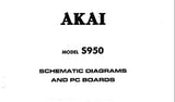 AKAI S950 MIDI DIGITAL SAMPLER SCHEMATIC DIAGRAMS AND PC BOARDS 25 PAGES ENG