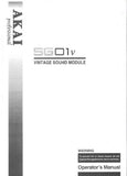 AKAI SG01v VINTAGE SOUND MODULE OPERATOR'S MANUAL INC CONN DIAGS 37 PAGES ENG