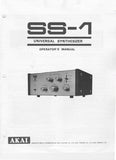 AKAI SS-1 UNIVERSAL SYNTHESIZER OPERATOR'S MANUAL INC CONN DIAGS 4 PAGES ENG