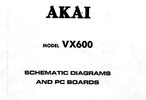 AKAI VX600 PROGRAMMABLE MATRIX SYNTHESIZER SET OF SCHEMATIC DIAGRAMS AND PCB BOARDS 18 PAGES ENG
