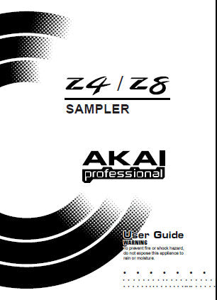 AKAI Z4 Z8 SAMPLER USER GUIDE INC CONN DIAG 106 PAGES ENG