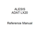 ALESIS ADAT LX20 HARD DISC RECORDER REFERENCE MANUAL INC TRSHOOT GUIDE 98 PAGES ENG