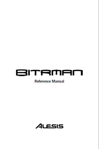 ALESIS BITRMAN ModFX EFFECTS BOX REFERENCE MANUAL 51 PAGES ENG