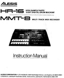 ALESIS HR-16 DIGITAL DRUM MACHINE MMT-8 MULTI TRACK MIDI RECORDER INSTRUCTION MANUAL 31 PAGES ENG