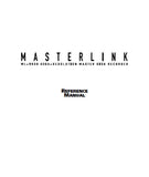 ALESIS ML-600 HI RESOLUTION MASTER DISC RECORDER REFERENCE MANUAL 59 PAGES ENG