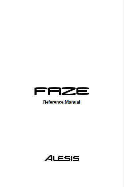 ALESIS MOD FX FAZE EFFECTS BOX REFERENCE MANUAL 51 PAGES ENG