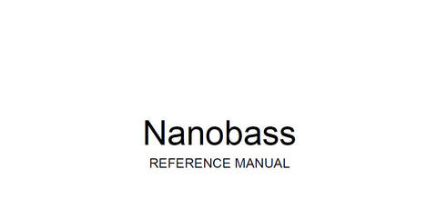 ALESIS NANOBASS REFERENCE MANUAL 83 PAGES ENG