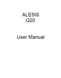 ALESIS Q20 PROFESSIONAL 20 BIT MASTER EFFECTS PROCESSOR USER MANUAL 120 PAGES ENG