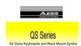 ALESIS QS SERIES 64 VOICE SYNTHESIZER CONTROLLER KEYBOARDS OPERATION MAINTENANCE AND REPAIR MANUAL INC PARTS LIST 97 PAGES ENG