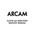 ARCAM ALPHA 5 5+ 6 6+ AMPLIFIER SERVICE MANUAL INC SCHEM DIAGS 13 PAGES ENG