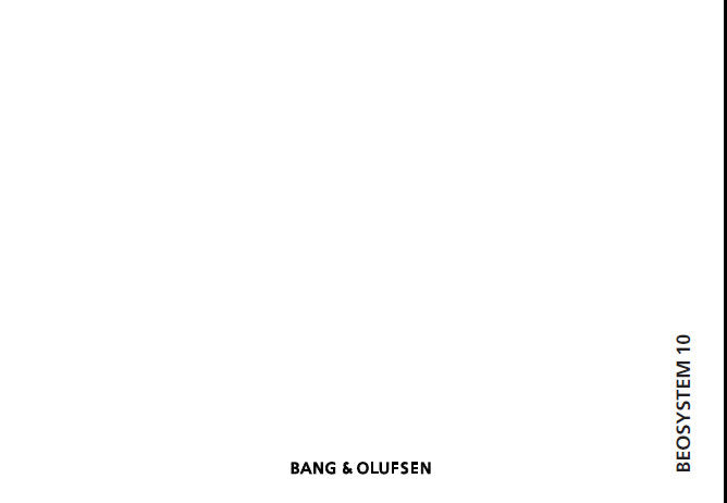 BANG & OLUFSEN BEOSYSTEM 10 RECEIVER USER'S GUIDE 16 PAGES ENG