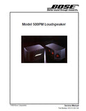 BOSE 500PM LOUDSPEAKER SERVICE MANUAL INC PCBS SCHEM DIAG AND PARTS LIST 18 PAGES ENG