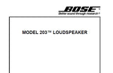 BOSE 203 LOUDSPEAKER SERVICE MANUAL INC PCB DRIVER WIRING DIAG CROSSOVER ASS SCHEM DIAG CROSSOVER LAYOUT DIAG AND PARTS LIST 13 PAGES ENG