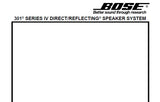 BOSE 301 SERIES IV DIRECT REFLECTING SPEAKER SYSTEM SERVICE MANUAL INC SCHEM DIAG AND PARTS LIST 12 PAGES ENG
