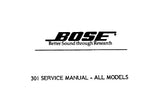 BOSE 301 SERIES I DIRECT REFLECTING SPEAKERS SERVICE MANUAL INC CROSSOVER SCHEM DIAG AND PARTS LIST 4 PAGES ENG