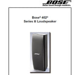 BOSE 402 SERIES II LOUDSPEAKER SERVICE MANUAL INC SCHEM DIAG CROSSOVER PCB LAYOUT AND PARTS LIST 8 PAGES ENG