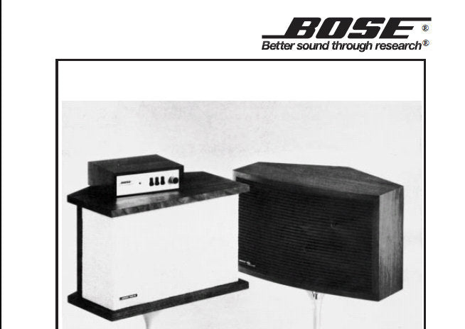 BOSE 901 I 901 II SPEAKER AND EQUALIZER SERVICE MANUAL INC WIRING DIAG SCHEM DIAGS AND PARTS LIST 15 PAGES ENG