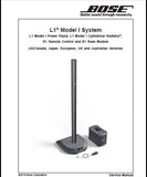 BOSE L1 MODEL I SYSTEM B1 BASS MODULE POWER STAND CYLINDRICAL RADIATOR R1 REM CONTR SERVICE MANUAL INC BLK DIAGS SCHEM DIAGS PCB'S AND PARTS LIST 155 PAGES ENG