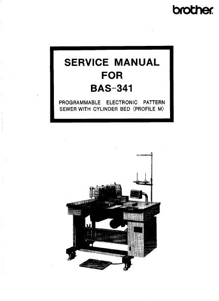 BROTHER BAS-341 SEWING MACHINE SERVICE MANUAL BOOK INC TRSHOOT GUIDE BLK DIAG AND PARTS LIST 96 PAGES ENG