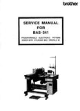 BROTHER BAS-341 SEWING MACHINE SERVICE MANUAL BOOK INC TRSHOOT GUIDE BLK DIAG AND PARTS LIST 96 PAGES ENG