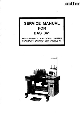 BROTHER BAS-341 SEWING MACHINE SERVICE MANUAL BOOK INC TRSHOOT GUIDE BLK DIAG AND PARTS LIST 96 PAGES ENG