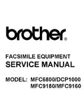 BROTHER DCP1000 MFC6800 MFC9160 MFC9180 MULTI FUNCTION CENTER SERVICE MANUAL INC BLK DIAGS AND SCHEM DIAGS 204 PAGES ENG