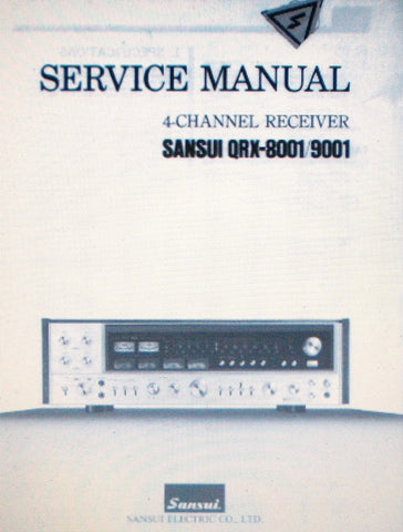 SANSUI QRX-8001 QRX-9001 4 CHANNEL RECEIVER SERVICE MANUAL INC SCHEMS 36 PAGES ENG