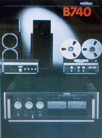 STUDER REVOX B740 STEREOPHONIC HIGH POWER AMP OPERATING INSTRUCTIONS INC CONN DIAGS AND BLK DIAG 10 PAGES ENG DEUT FRANC