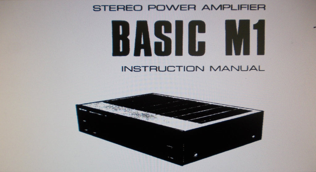 KENWOOD BASIC M1 STEREO POWER AMP INSTRUCTION MANUAL INC CONN DIAG BLK DIAG AND TRSHOOT GUIDE 7 PAGES ENG